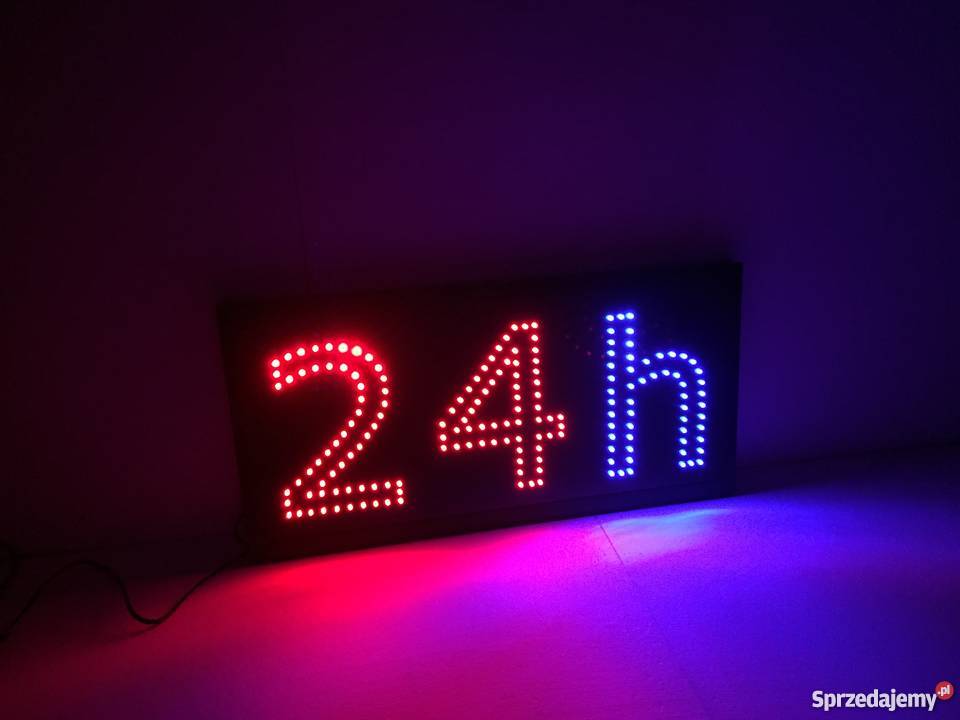 Reklama szyld 24h 70x30 zewnętrzna Pomiechówek