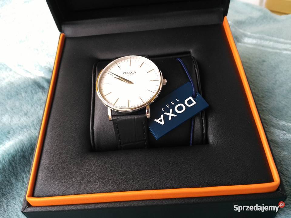DOXA made Swiss klasyczny piękny szafirowe szkło Włocławek sprzedam