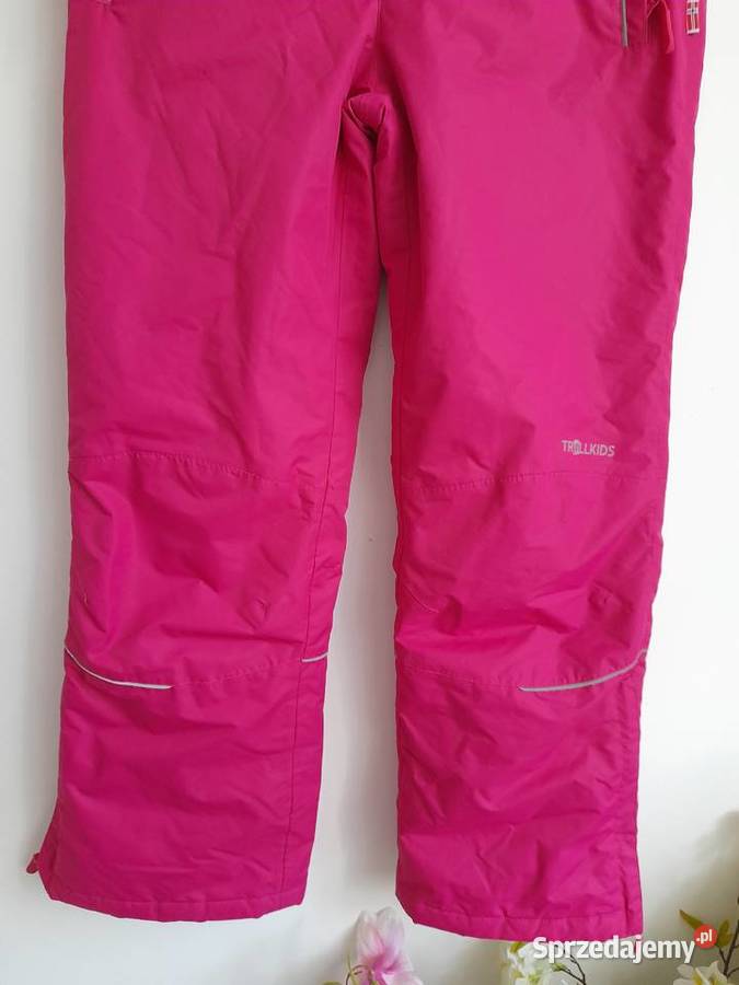 Spodnie narciarskie Trollkids M różowy