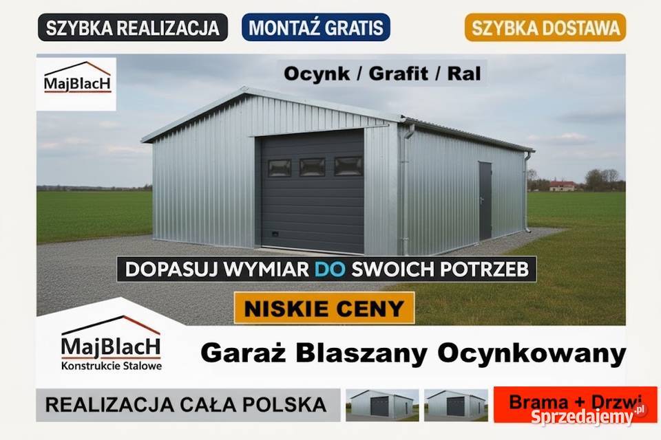 Garaż Blaszany BlaszakKonstrukcja kujawsko-pomorskie Włocławek