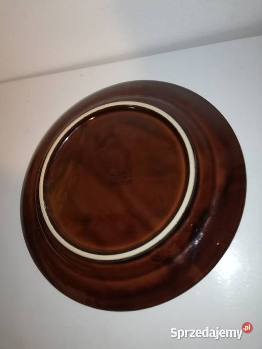 Porcelit Pruszków talerz brązowy Warszawa