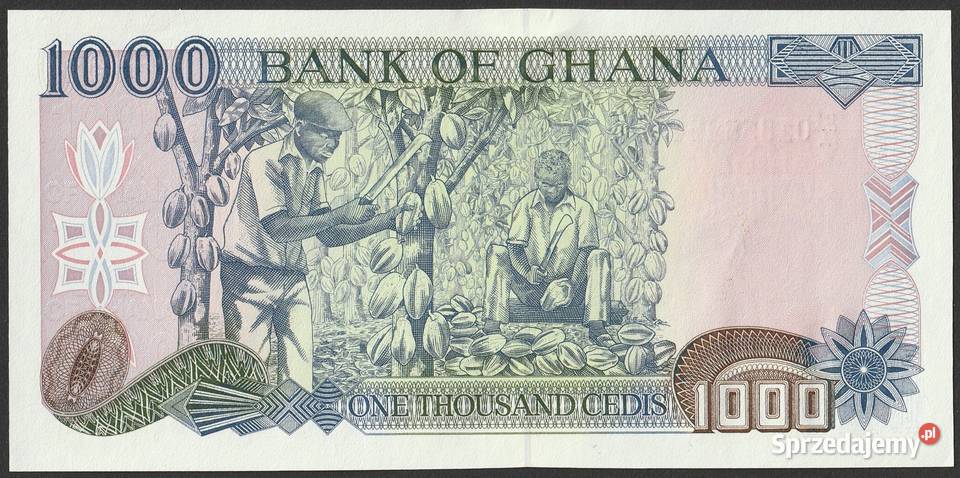 GHANA 1000 CEDIS 1996 STAN BANKOWY UNC