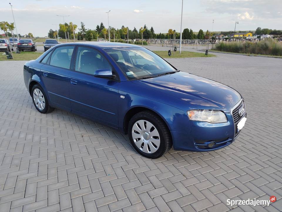 Niebieskie Audi A4 B7 19 TDI 115 Sedan czujnik parkowania A4