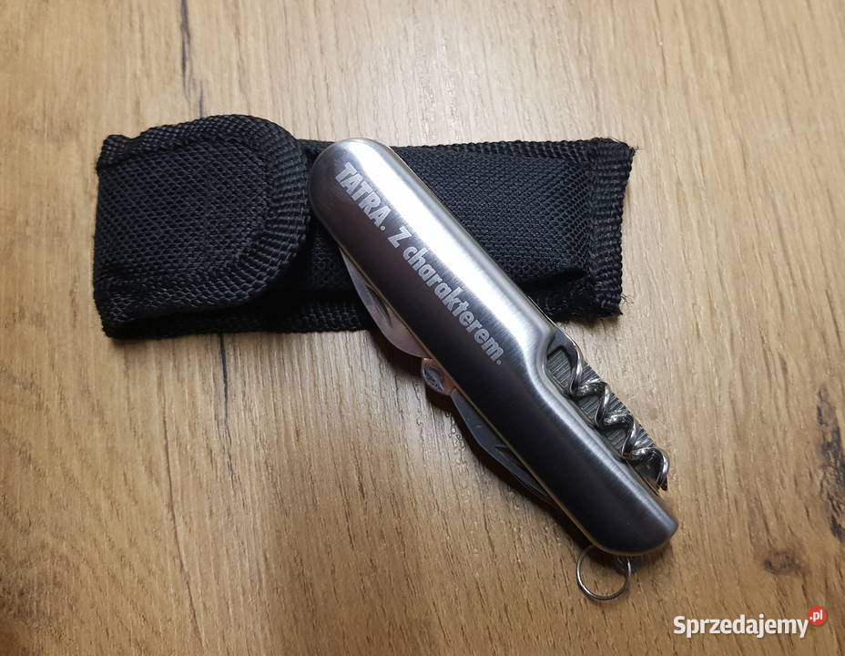 Metalowy scyzoryk wielofunkcyjny z pokrowcem Golina