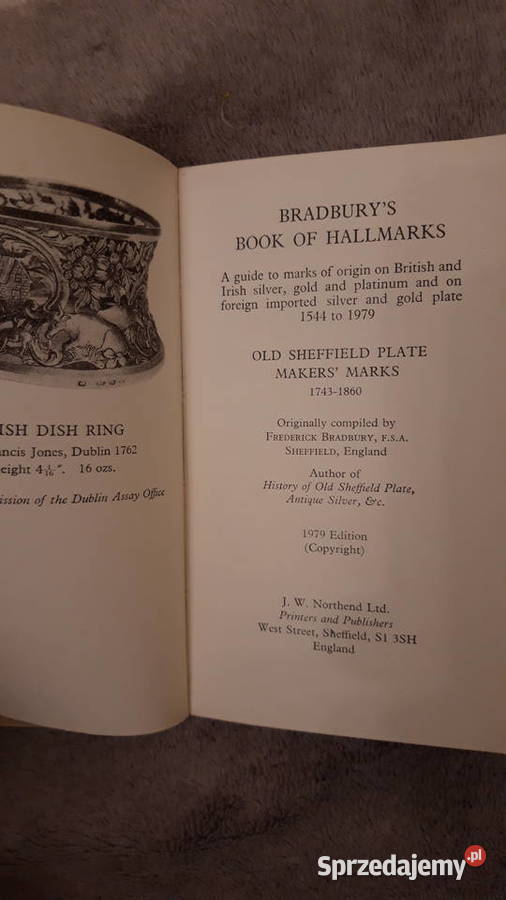 Bradburys Book of Hallmarks katalog złotników w mazowieckie Warszawa