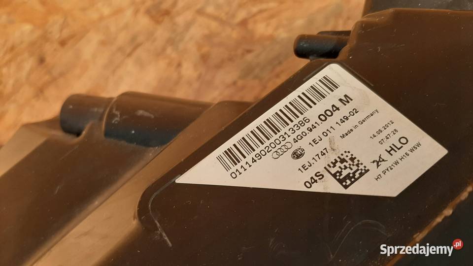 AUDI A6 C7 LAMPA PRAWA PRZÓD PRZEDNIA 4G0941004M wielkopolskie Nowy Tomyśl