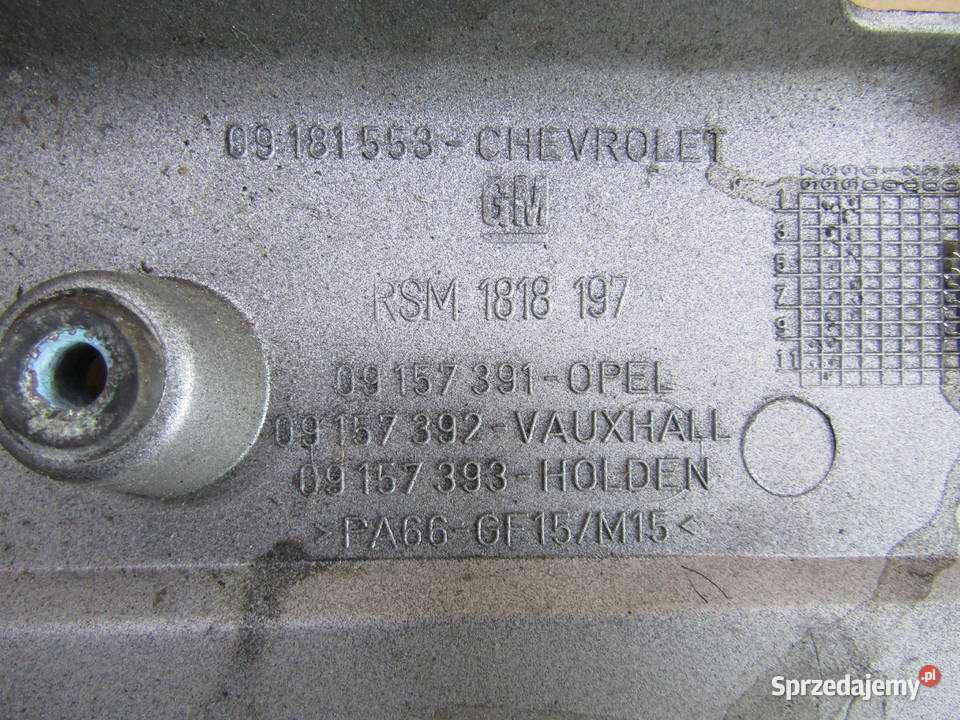 OSŁONA GÓRNA SILNIKA OPEL ASTRA G 16 16V Mysłaków