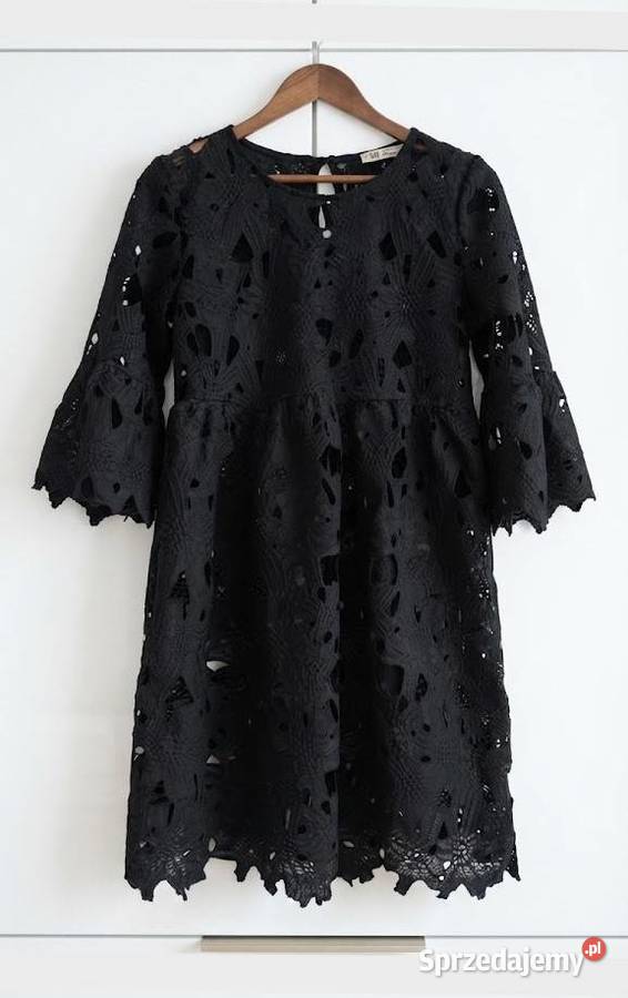 Czarna Sukienka koronkowa XL L MiLady oversize 3/4 Warszawa