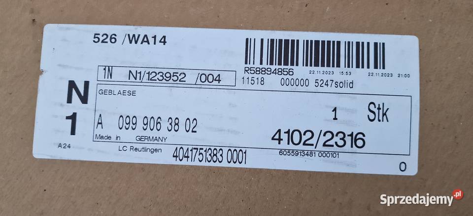 MERCEDES GLC X253 WENTYLATOR CHŁODNICY osobowe Wentylatory chłodnicy Trzciel