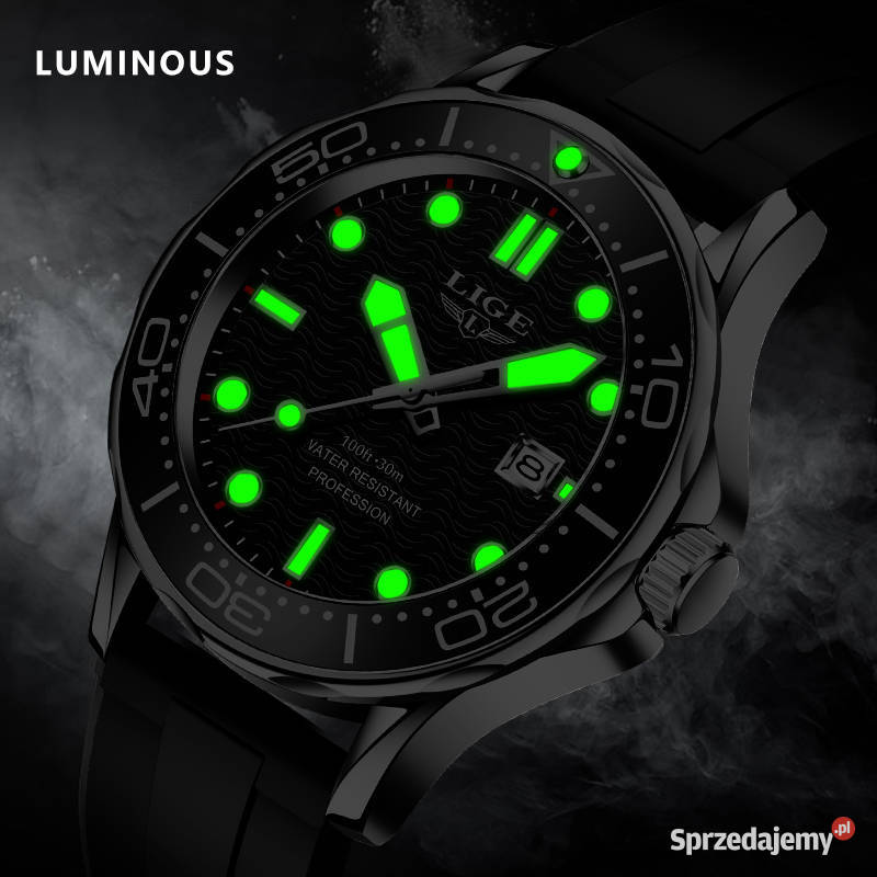 Zegarek męski sportowy Lige styl nurka Seamaster Gorzów Wielkopolski