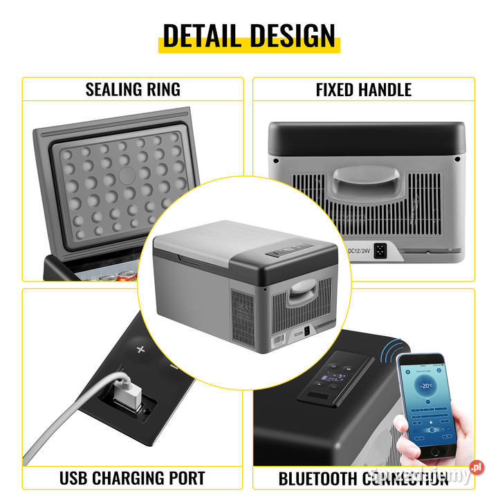 Przenośna lodówka z zamrażarką VEVOR 15L