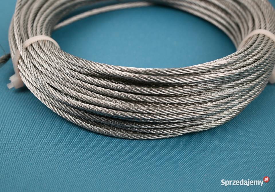 Lina stalowa 2 mm linka ocynkowana 6x7FC 20 mb lubelskie Lublin