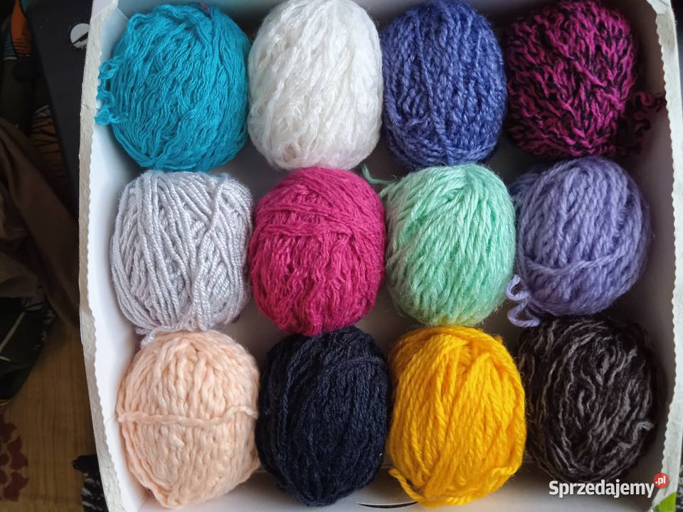Włóczka na robótki ręczne na szydełko 12 kulek Kraków
