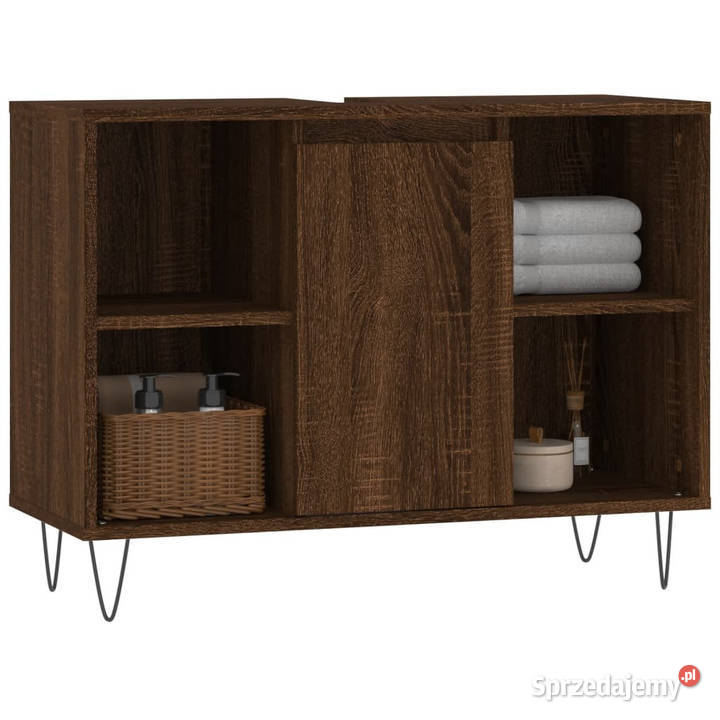 Szafka łazienkowa brązowy dąb 80x33x60 WM831635 Warszawa
