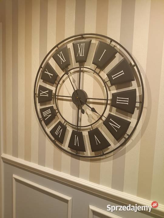 Zegar ścienny metalowy czarny NOWY OKAZJA Kraków sprzedam