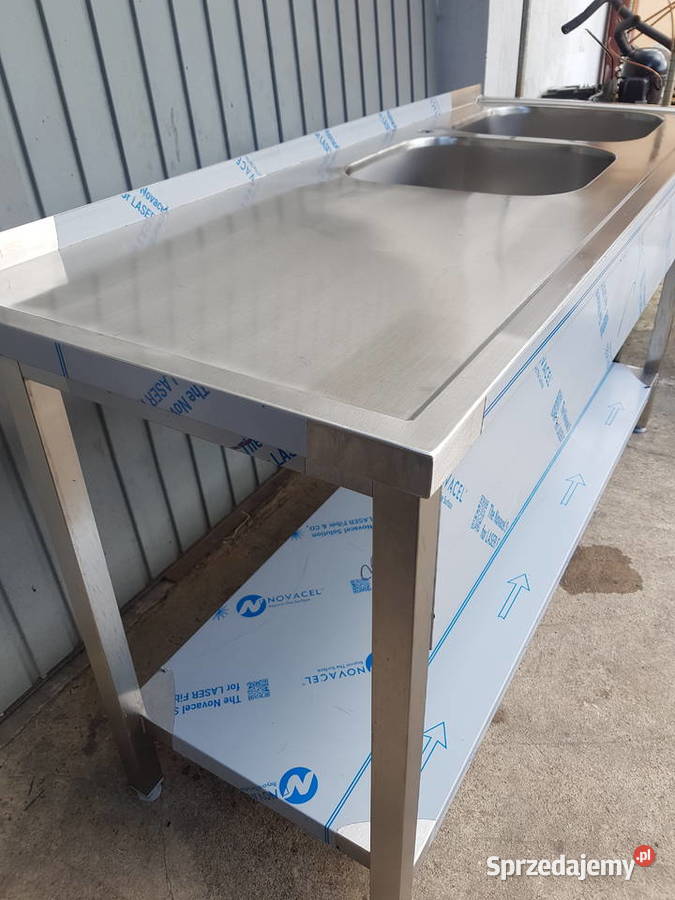 Zlew gastronomiczny dwukomorowy 160x60x85 Słupia Kapitulna