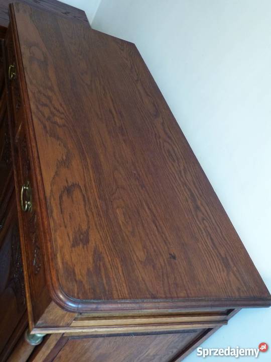 Piękna dębowa komoda secesyjnasklep Dąbrowa Dąbrowa Górnicza