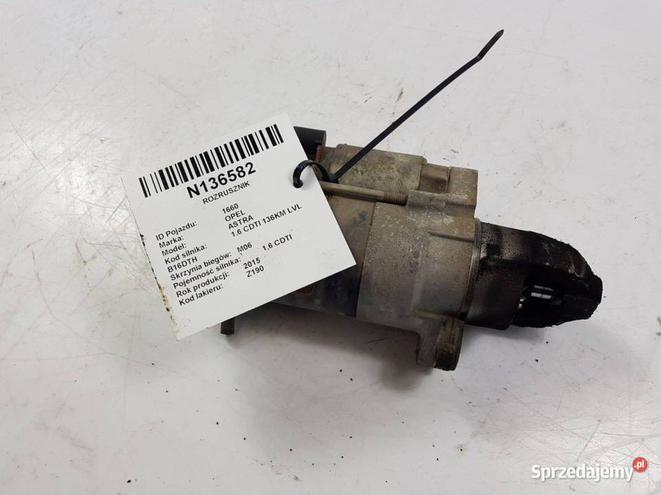ROZRUSZNIK 55570068 OPEL ASTRA J 16 CDTI Lipno