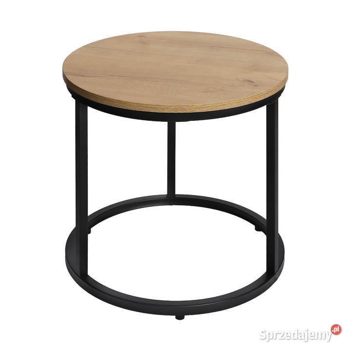 Nowoczesne stoliki kawowe okrągłe zestaw 2w1 Dom i Ogród