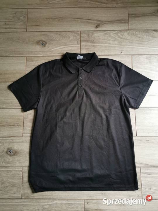 Koszulka Polo przewiewna regular fit L Czarna