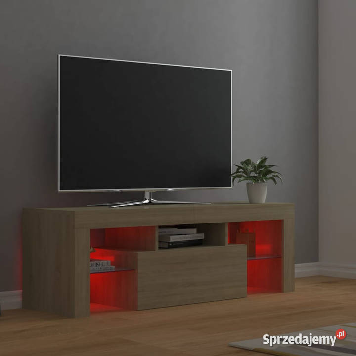 Szafka pod TV z oświetleniem LED dąb sonoma mazowieckie Warszawa