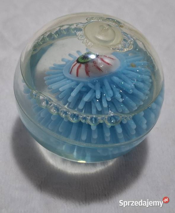 Gumowa kulka z okiem brokatem niebieska 6 Czeladź