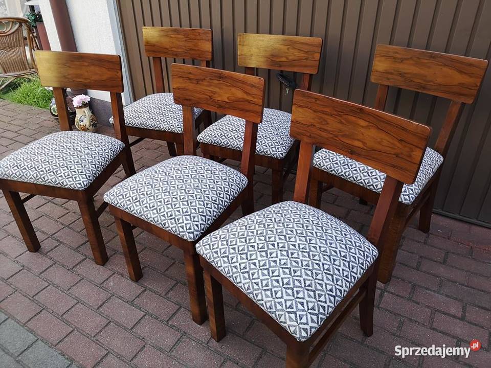 Krzesła ARTDECO Orzech Stare Antyk Unikat Swarzędz