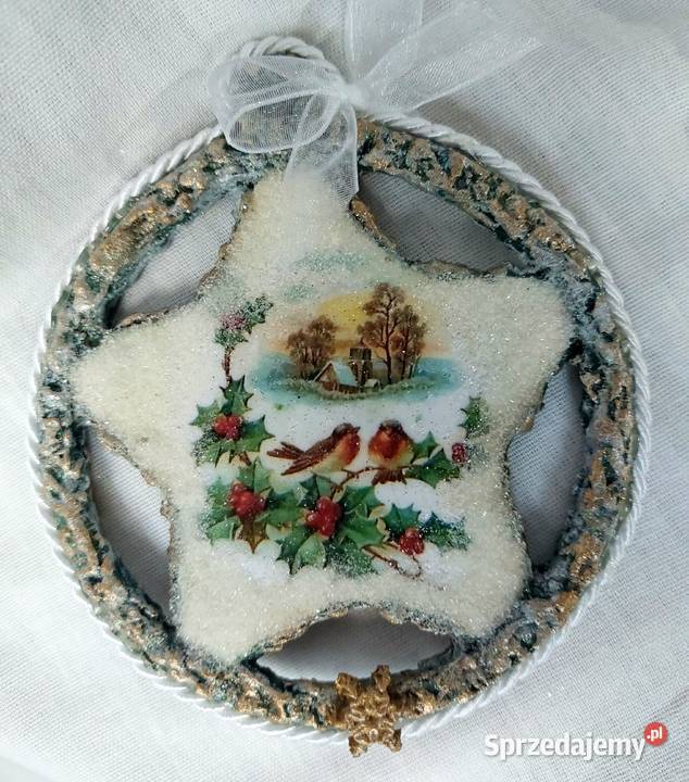 Ozdoba świąteczna wisząca rękodzieło małopolskie