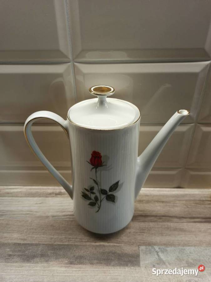 Dzbanek kawa herbata Bavaria Rote rose róże Zebrzydowice