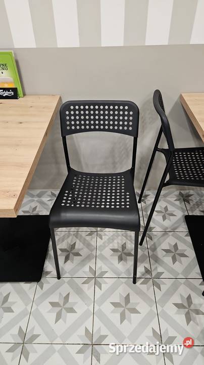 Krzesło czarne IKEA ADDE KUCHNIA JADALNIA SALON Dom i Ogród Pszczyna sprzedam