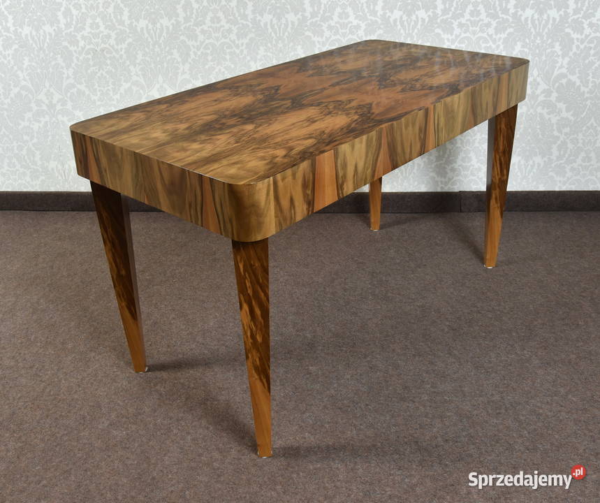Stół prostokąt art deco biurko replika orzech Swarzędz