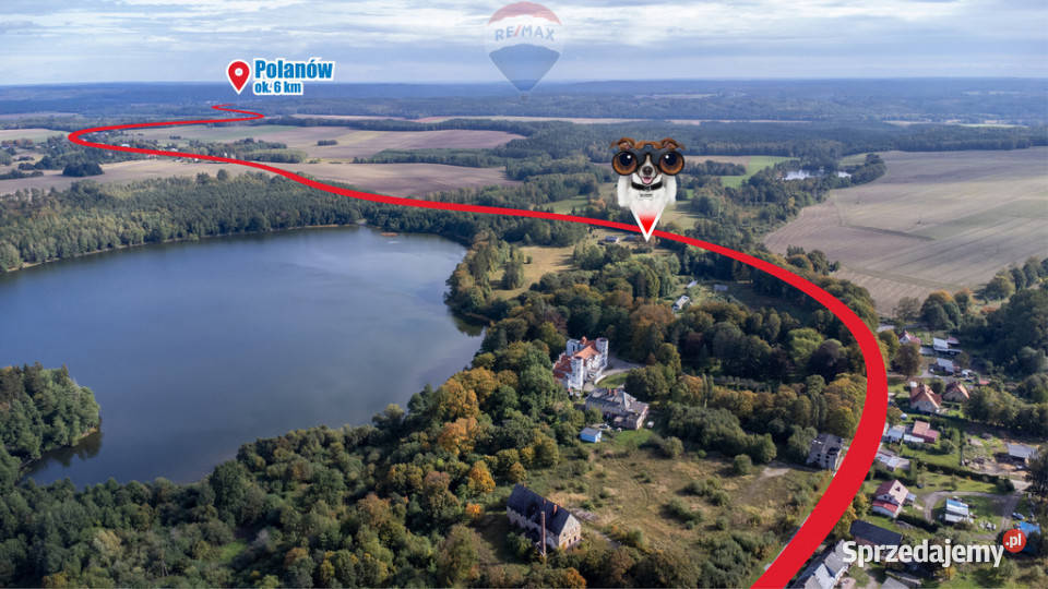 Działka jeziorem w Cetuniu szambo Cetuń