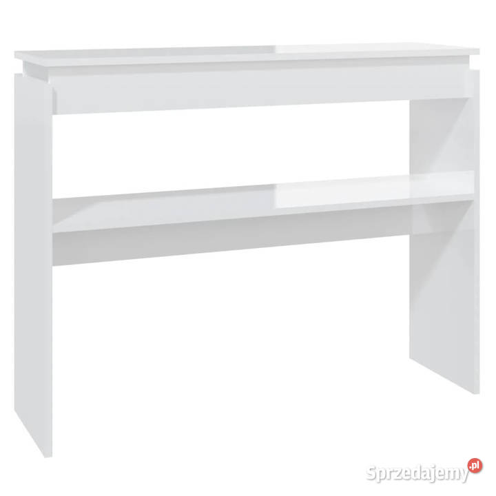 Stolik konsolowy biały wysoki połysk 102x30x80 Warszawa sprzedam