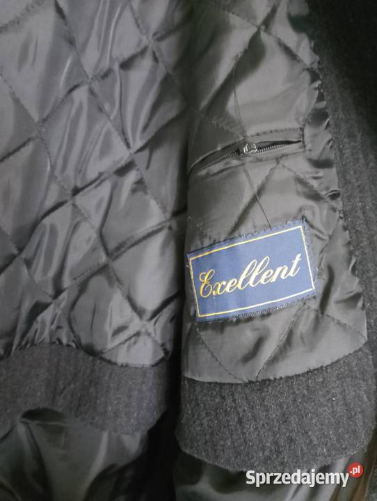 Płaszcz męski EXELLENT czarny kurtka jesionka