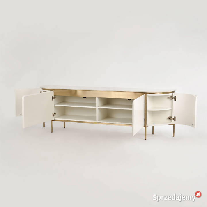 Komoda RTV złota kremowa Bueno Glamour Premium Golkowice