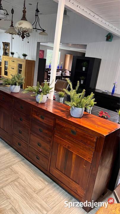 Komoda kolonialna teakowa 100 drewna 225cm Jacków