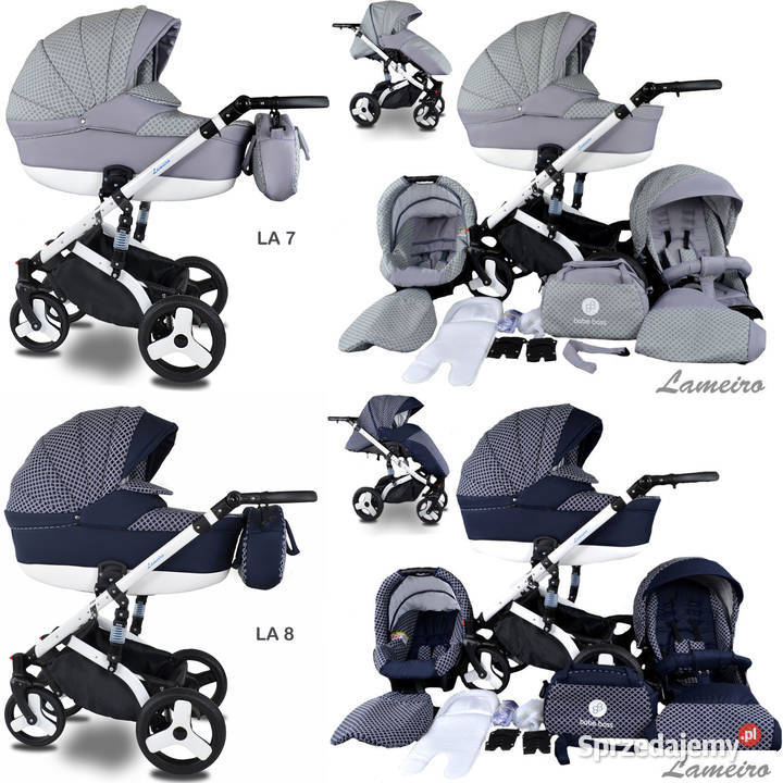 NOWY Wózek Dziecięcy Lameiro 3w1 Fotelik Rozkładane mazowieckie Warszawa