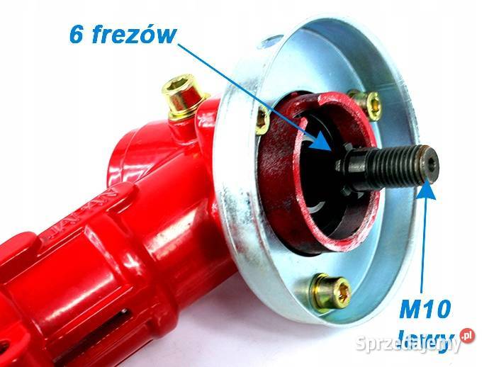 Przekładnia kątowa do kosy głowica 9 frezów 28mm Ostrołęka