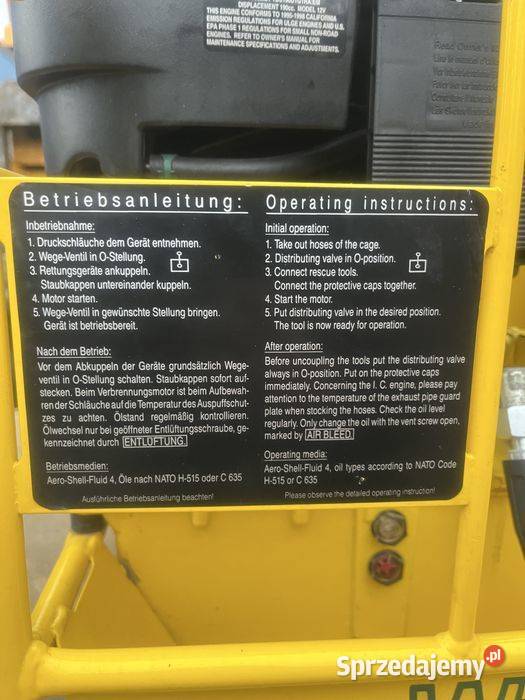 Zestaw hydrauliczny ratowniczy WEBERHYDRAULIK SP