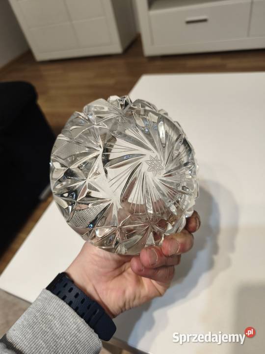 Kryształowa popielniczka PRL mazowieckie Tłuszcz