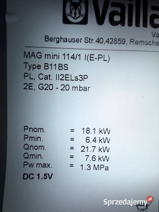 Podgrzewacz wody gazowy Vaillant atmoMAG mini małopolskie Kalwaria Zebrzydowska