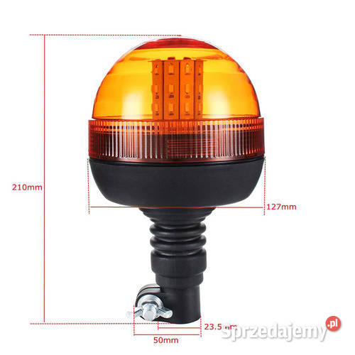 Lampa ostrzegawcza LED montowana na trzpień Budziszewice