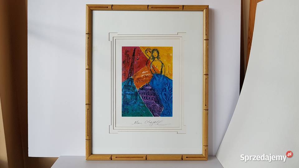 Oprawiona grafika Palazzo Pitti syg Marc Chagall Malarstwo Dąbrowa Górnicza sprzedam