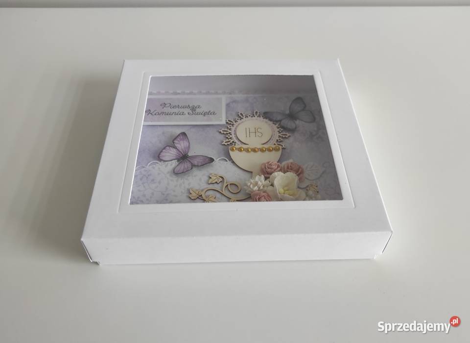 Kartka ręcznie robiona na Komunię Świętą w Łódź
