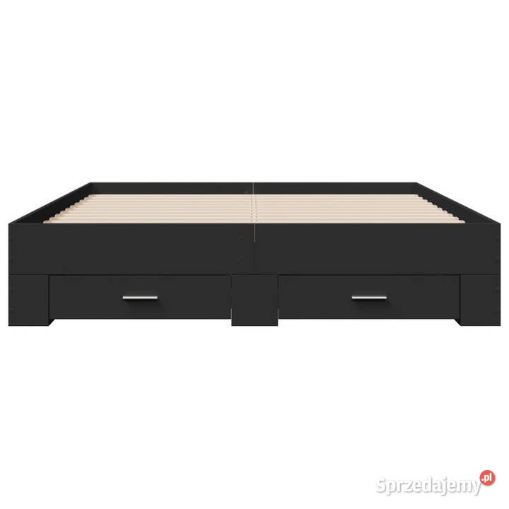 Rama łóżka z szufladami czarna 150x200 WM3280378
