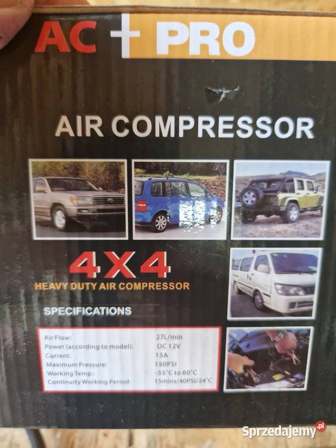 Kompresor 12V 150 Psi Z Wtyczką Do Zapalniczki Głogowa