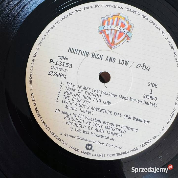 AHa Hunting High And Low EXEX Japan Obi LP 1985 Kraków