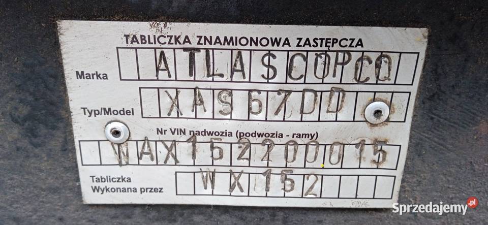 Sprężarka Kompresor Atlas Copco XAS 67DD 2006 r łódzkie Łódź sprzedam