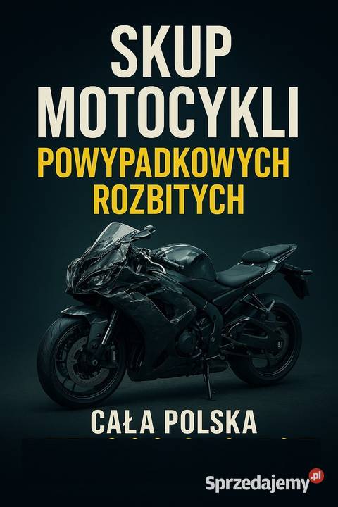 SKUP MOTOCYKLI WYPADU ROZBITYCH USZKODZONYCH Ząbkowice Śląskie