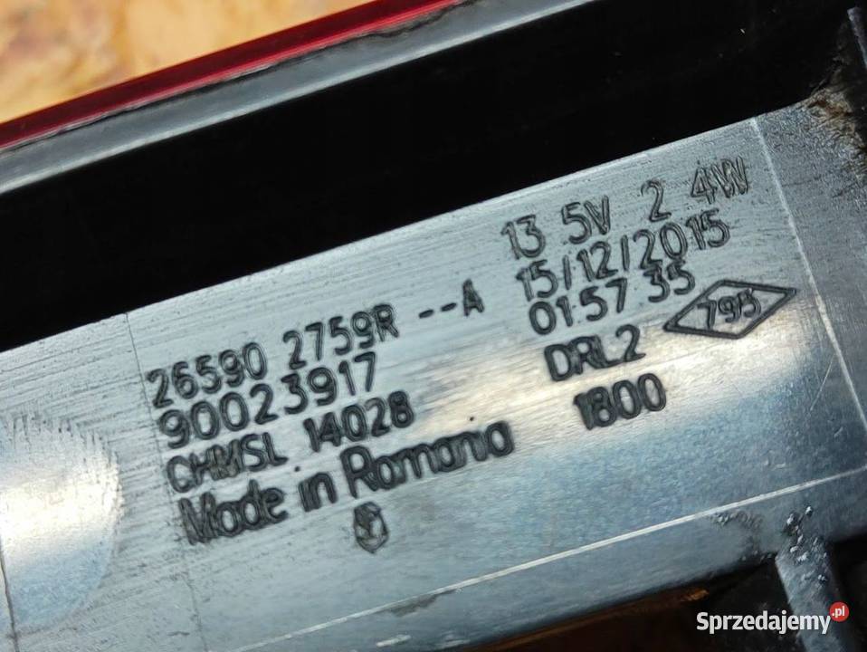 Lampa Światło STOP Renault Clio IV 265902759R Pleszew